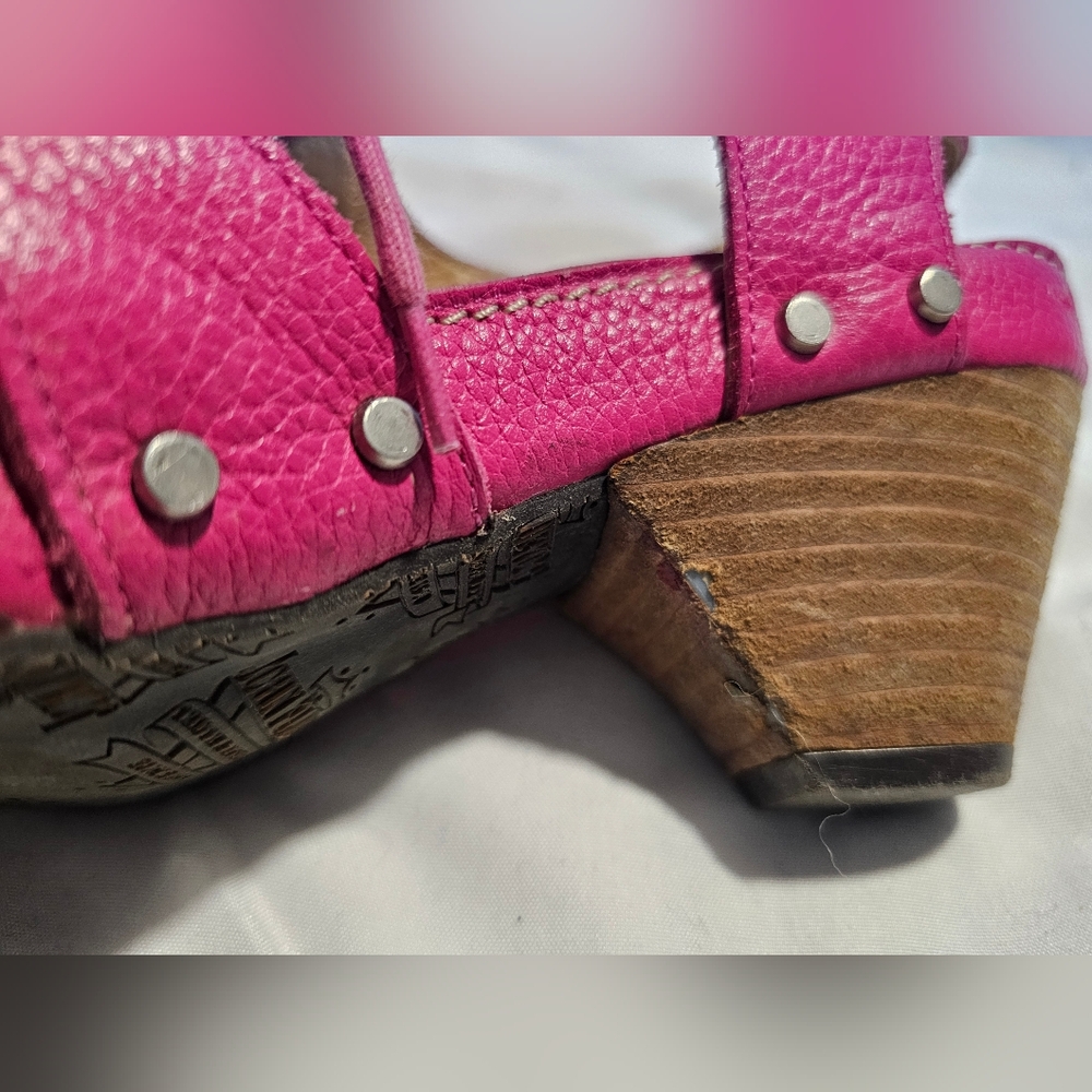 Fluevog Low Rule Joni Heeled Sandals in pink size 6.5 - Picture 7 of 8